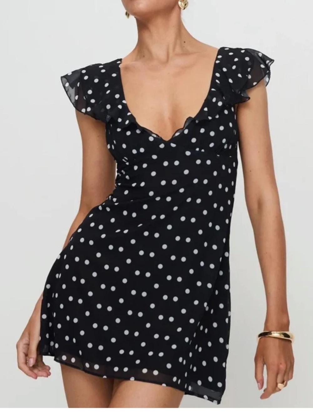 I Guess So Mini Dress Black Polka Dot